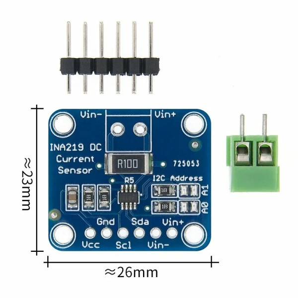 Датчик силы тока и напряжения INA219 I2C