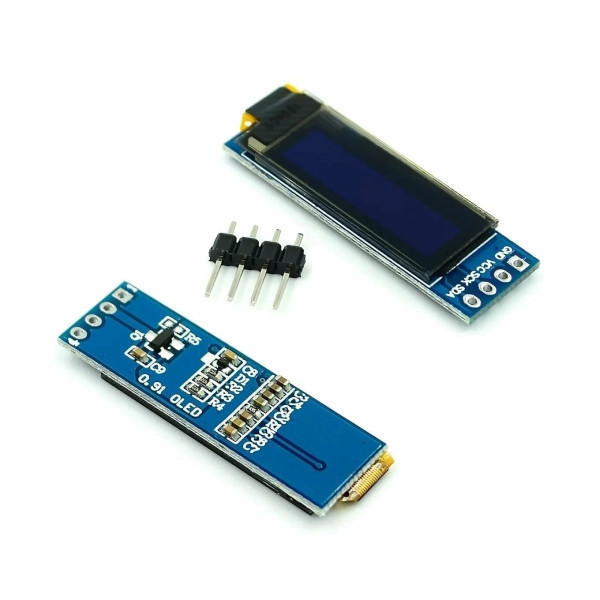 OLED дисплей 0.91" 128x32, I2C белый