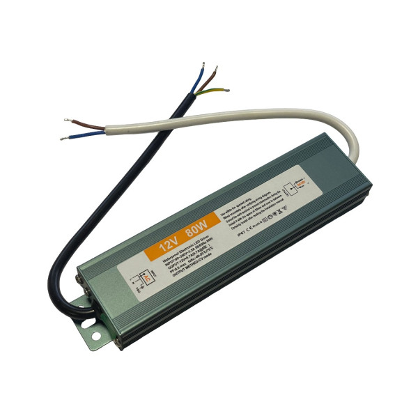 Герметичный блок питания 80Вт-12В-6.7А-IP67