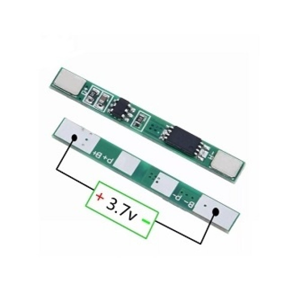 BMS контроллер HX-1S-02 для 1-го литиевого аккумулятора 3.7V 3A