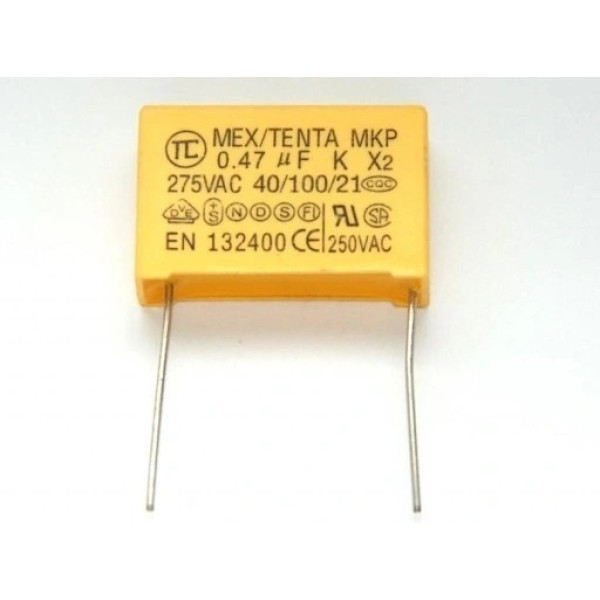 Конденсатор пленочный MEX/TENTA МКР-Х2, 0.47мкФ-275В, шаг 10мм