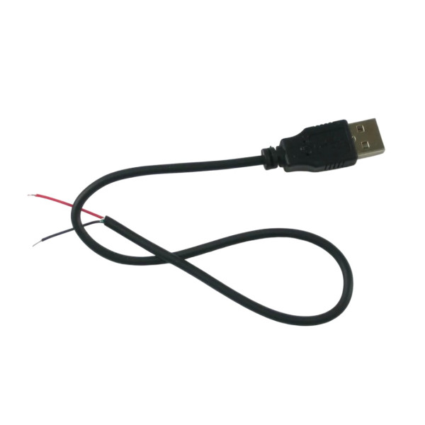 Кабель-удлинитель USB-разъема «папа» 2-контактный, под пайку, 25.5см