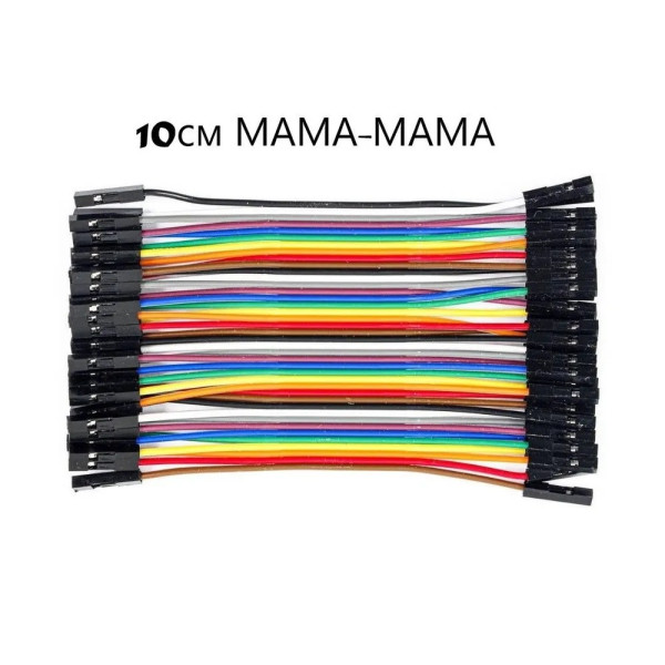 Провода-перемычки для макетирования мама-мама 10см, 40шт