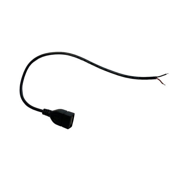Разъем питания штекер МАМА USB с проводом 28см под пайку