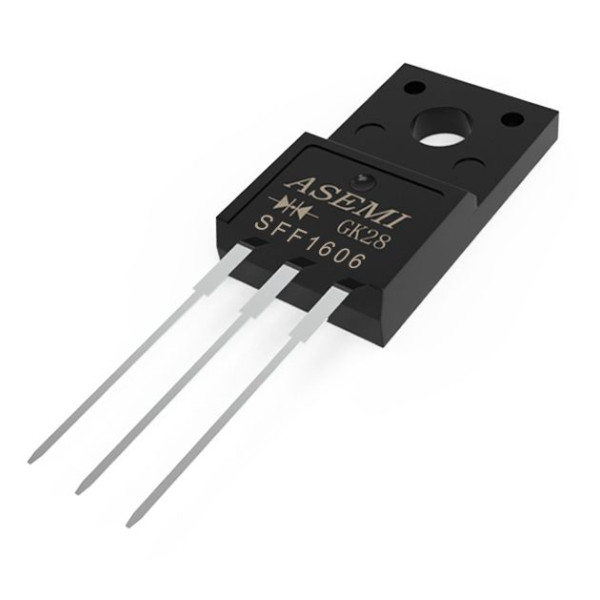 Выпрямительный Диод SFF1606A (16А-600В), корпус TO-220F, 5шт
